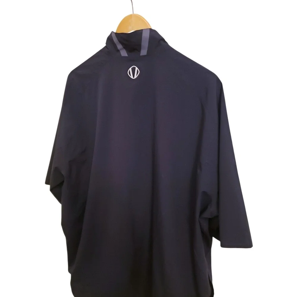 Sunice Zephal Black Short Sleeve Quarter Zip Golf Rain Pullover Jacket, Size XXL